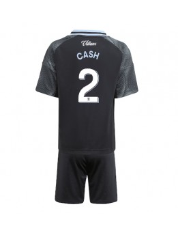 Billige Aston Villa Matty Cash #2 Bortedraktsett Barn 2025-26 Kortermet (+ Korte bukser)